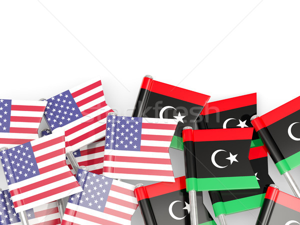 Bandiera USA isolato bianco illustrazione 3d america Foto d'archivio © MikhailMishchenko
