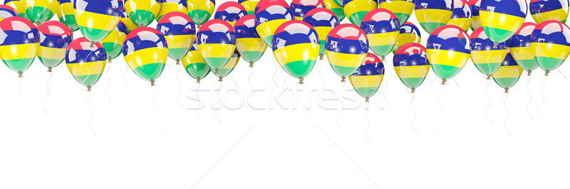 Balloons frame with flag of mauritius Stock photo © MikhailMishchenko