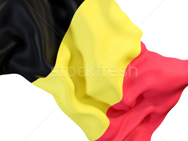 Banderą Belgia 3d ilustracji podróży Zdjęcia stock © MikhailMishchenko