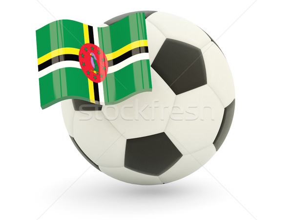 Foto d'archivio: Calcio · bandiera · Dominica · isolato · bianco · sport