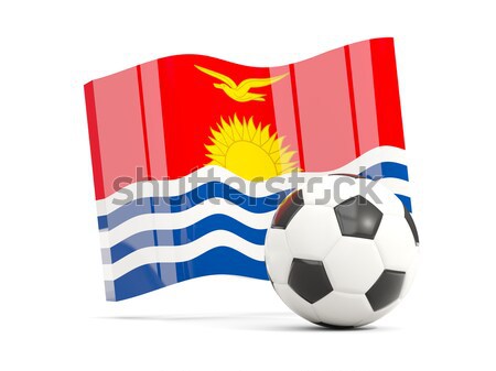 Flag of kiribati with football in front of it Stock photo © MikhailMishchenko