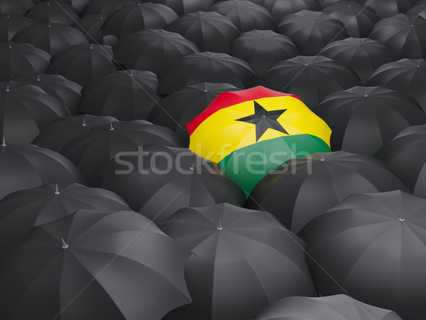 Umbrella with flag of ghana Stock photo © MikhailMishchenko