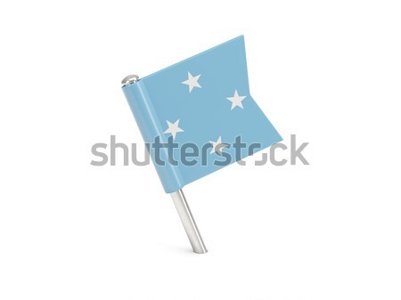 Bandera pin Micronesia aislado blanco Foto stock © MikhailMishchenko