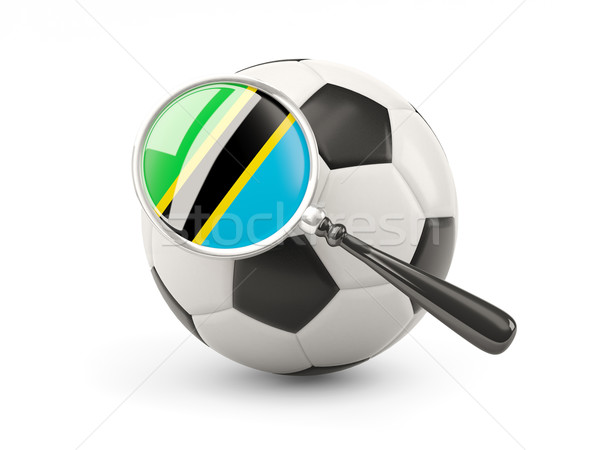 Football with magnified flag of tanzania Stock photo © MikhailMishchenko