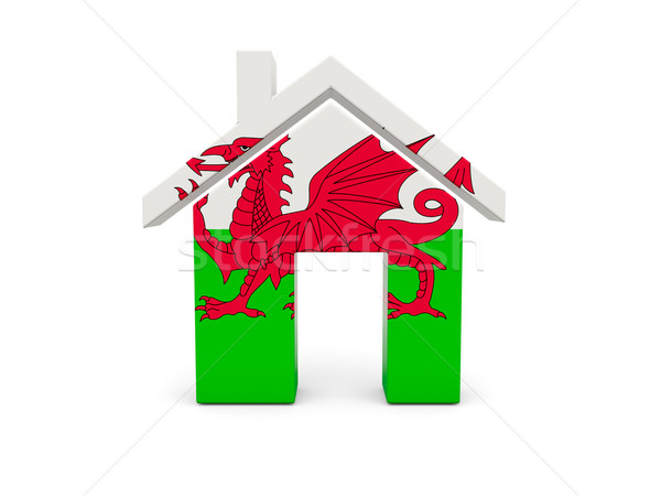Home vlag wales geïsoleerd witte land Stockfoto © MikhailMishchenko