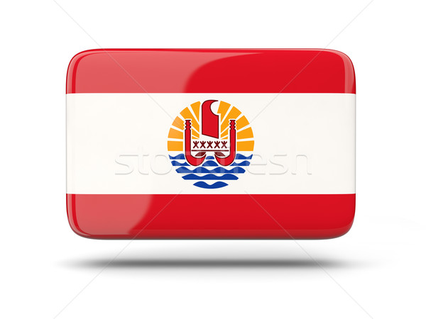 Kare ikon bayrak fransız polinezya gölge Stok fotoğraf © MikhailMishchenko