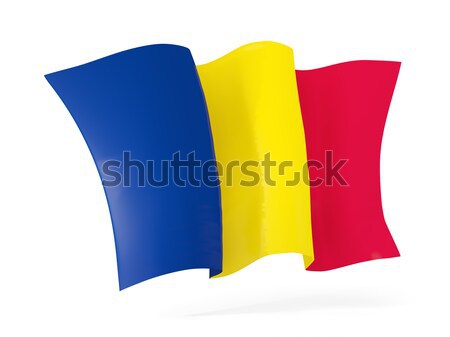 Bandeira Chade ilustração 3d isolado branco Foto stock © MikhailMishchenko