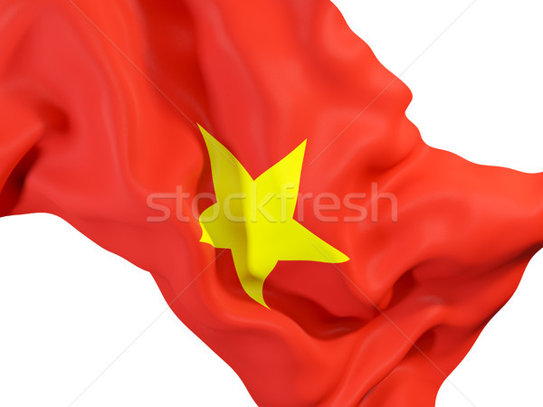 Stock fotó: Integet · zászló · Vietnam · közelkép · 3d · illusztráció · utazás