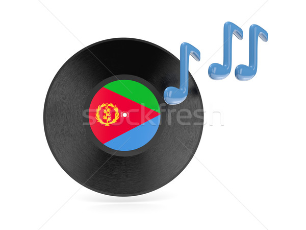 Vinyl disk with flag of eritrea Stock photo © MikhailMishchenko