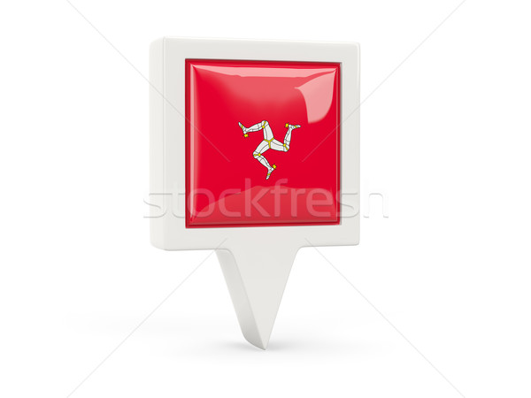 Square flag icon of isle of man Stock photo © MikhailMishchenko