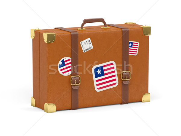 Suitcase with flag of liberia Stock photo © MikhailMishchenko