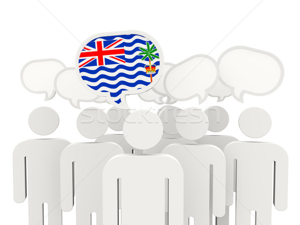 People with flag of british indian ocean territory Stock photo © MikhailMishchenko
