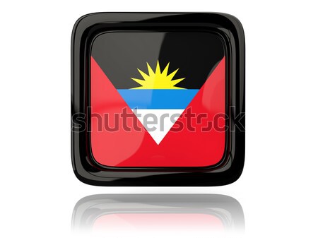 Round button with flag of antigua and barbuda Stock photo © MikhailMishchenko