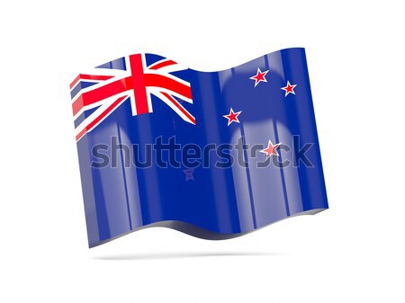 Insanlar bayrak Yeni Zelanda yalıtılmış beyaz kalabalık Stok fotoğraf © MikhailMishchenko