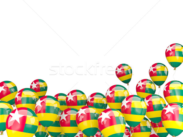 Uçan balonlar bayrak Togo yalıtılmış beyaz Stok fotoğraf © MikhailMishchenko