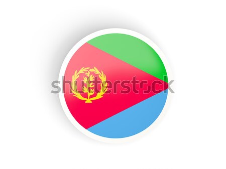 Etiqueta bandera Eritrea aislado blanco viaje Foto stock © MikhailMishchenko