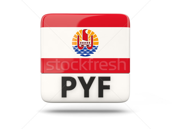 Tér ikon zászló francia Polinézia iso Stock fotó © MikhailMishchenko