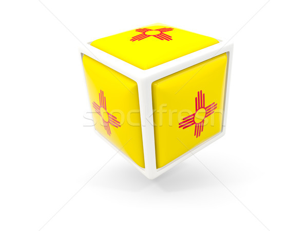 new mexico state flag in cube icon. United states local flags Stock photo © MikhailMishchenko