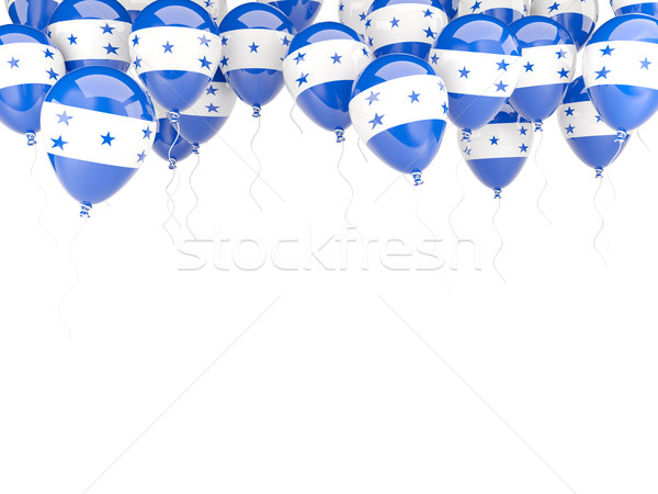 Balon ramki banderą Honduras odizolowany biały Zdjęcia stock © MikhailMishchenko