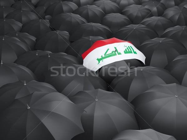 Stock fotó: Esernyő · zászló · Irak · fekete · esernyők · utazás