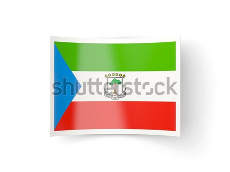 Square sticker with flag of equatorial guinea Stock photo © MikhailMishchenko