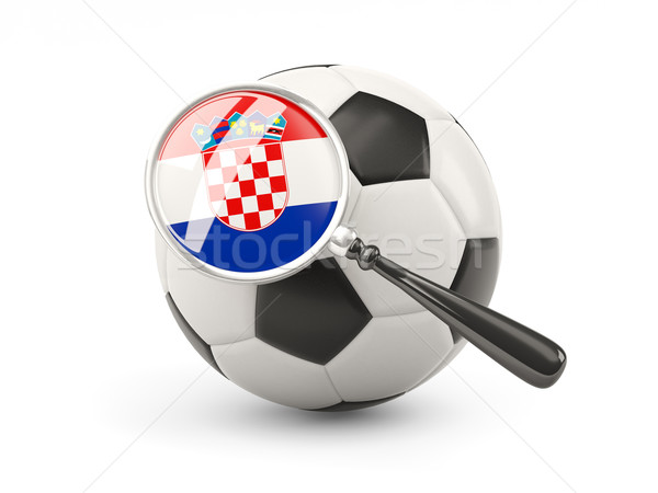 Calcio bandiera Croazia isolato bianco Foto d'archivio © MikhailMishchenko