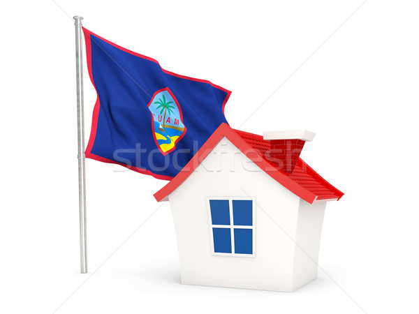 дома флаг Гуам изолированный белый домой Сток-фото © MikhailMishchenko