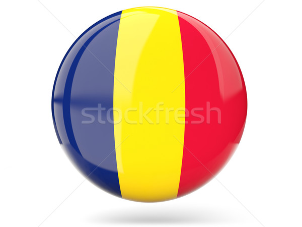 Round icon with flag of chad Stock photo © MikhailMishchenko