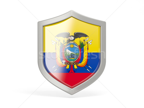 Shield icon with flag of ecuador Stock photo © MikhailMishchenko