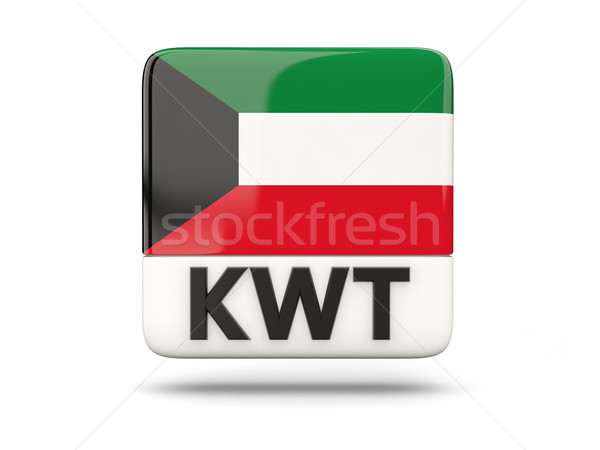Platz Symbol Flagge Kuwait iso Code Stock foto © MikhailMishchenko