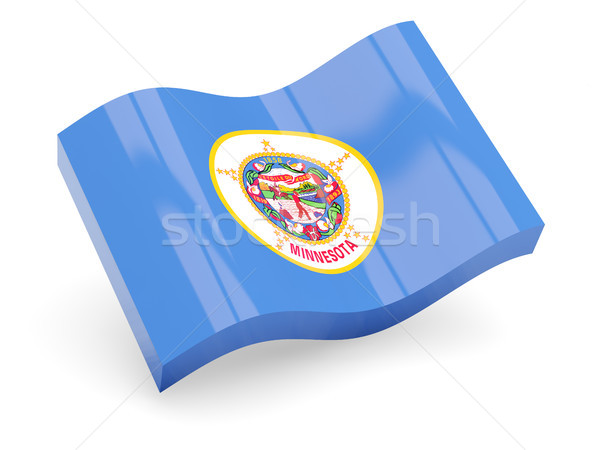 Flag of minnesota, US state wave icon Stock photo © MikhailMishchenko