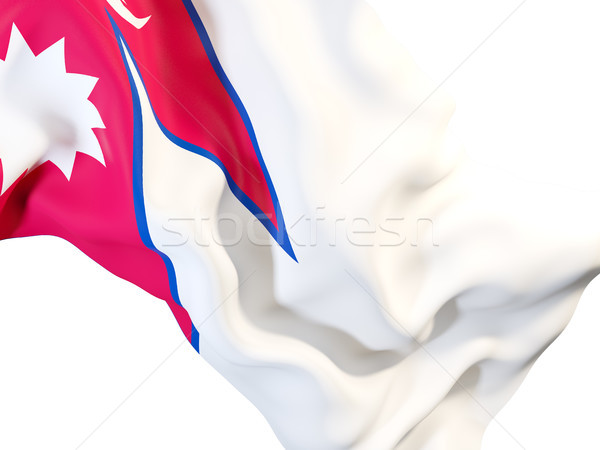 Waving flag of nepal Stock photo © MikhailMishchenko