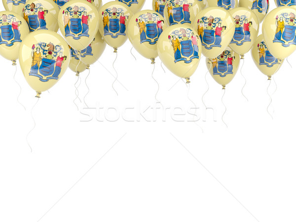 Stock photo: Balloons frame with flag of new jersey. United states local flag