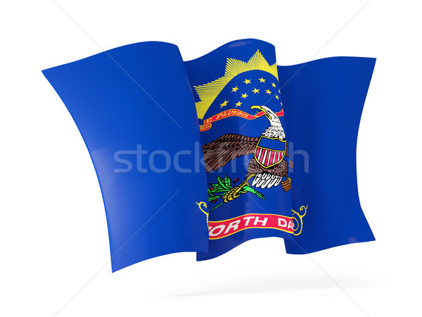 north dakota state flag waving icon close up. United states loca Stock photo © MikhailMishchenko