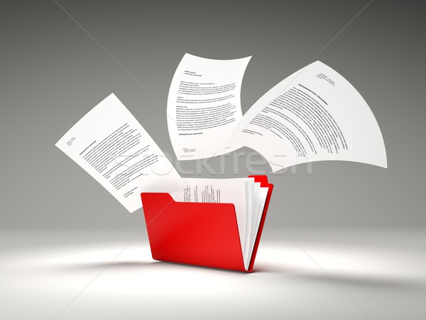 Photo stock: Rouge · dossier · fichiers · internet · données · fichier