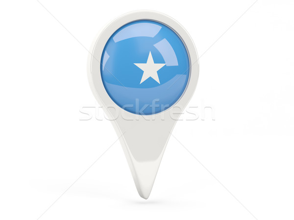 Zászló ikon Szomália izolált fehér térkép Stock fotó © MikhailMishchenko