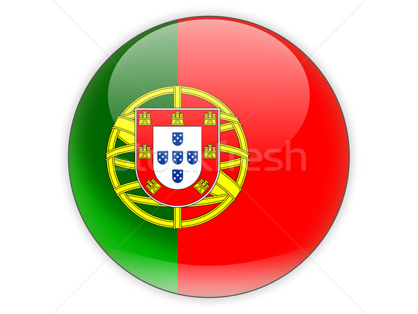 Round icon with flag of portugal Stock photo © MikhailMishchenko