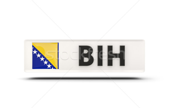 Square icon with flag of bosnia and herzegovina Stock photo © MikhailMishchenko