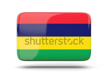 Square icon with flag of mauritius Stock photo © MikhailMishchenko