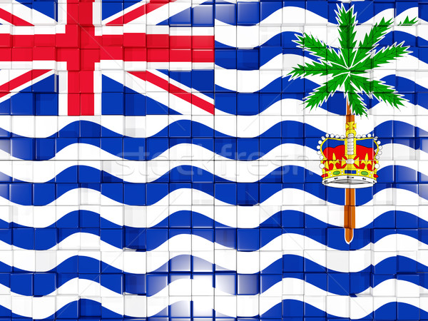 Background with square parts. Flag of british indian ocean terri Stock photo © MikhailMishchenko