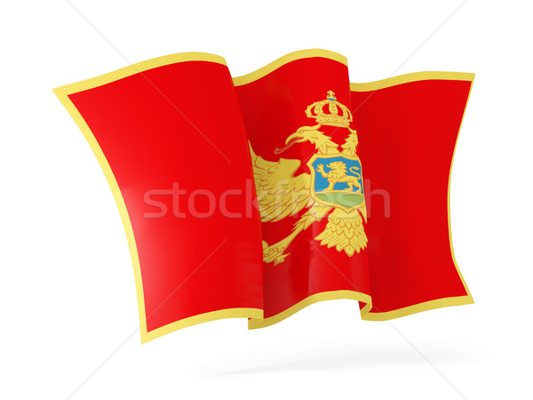 Waving flag of montenegro. 3D illustration Stock photo © MikhailMishchenko