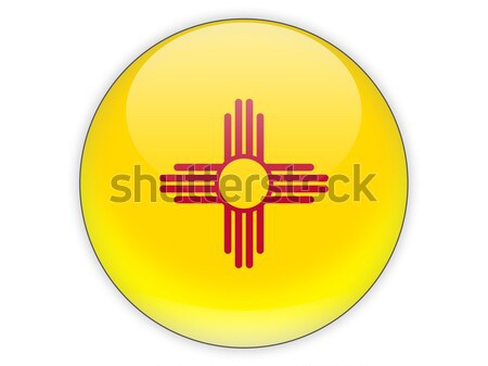 Flag of new mexico, US state icon Stock photo © MikhailMishchenko