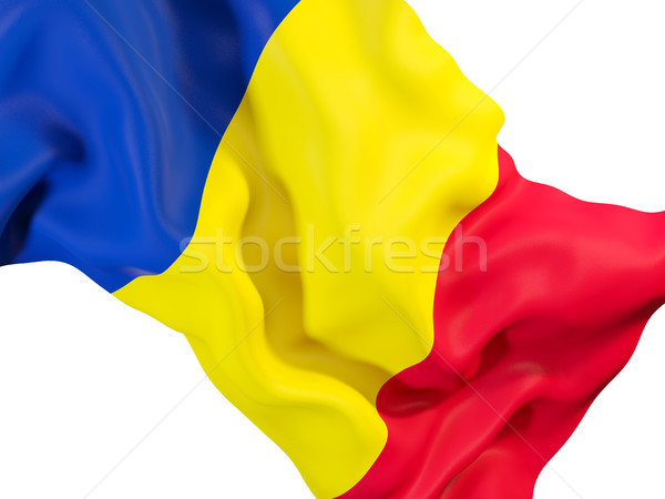 Bandera Rumania primer plano 3d viaje Foto stock © MikhailMishchenko