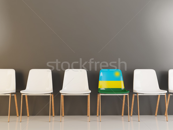 Председатель флаг Руанда белый стульев Сток-фото © MikhailMishchenko