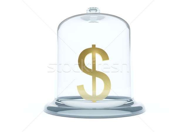 Dollar under bell glass Stock photo © MikhailMishchenko