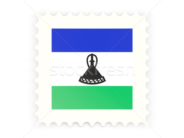 Briefmarke Symbol Lesotho isoliert weiß Zeichen Stock foto © MikhailMishchenko