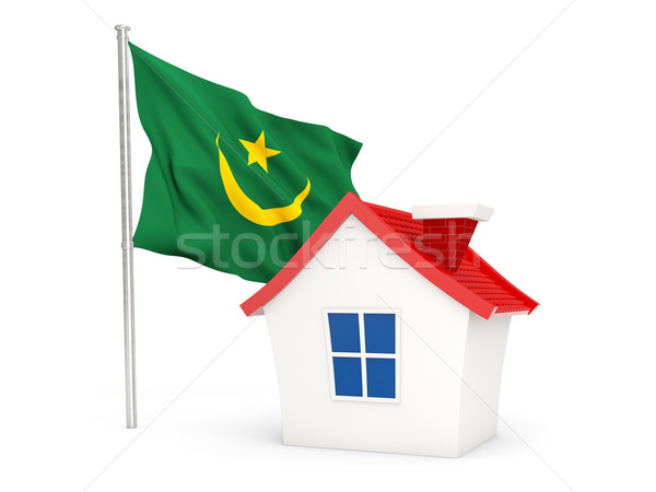 дома флаг Мавритания изолированный белый домой Сток-фото © MikhailMishchenko
