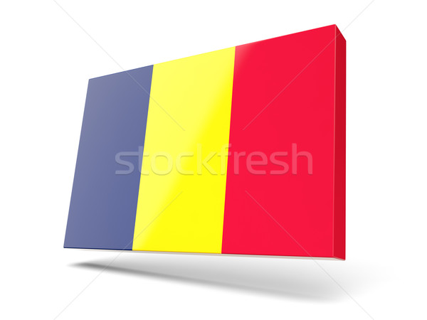 Square icon with flag of chad Stock photo © MikhailMishchenko