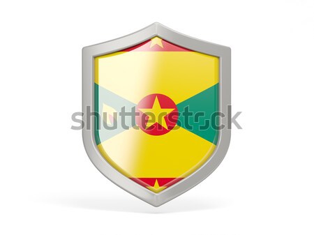 Escudo icono bandera Palau aislado blanco Foto stock © MikhailMishchenko