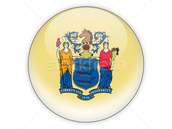 Flag of new jersey, US state icon Stock photo © MikhailMishchenko